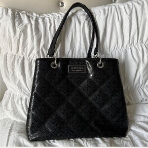 GUESS Black Embossed Tote